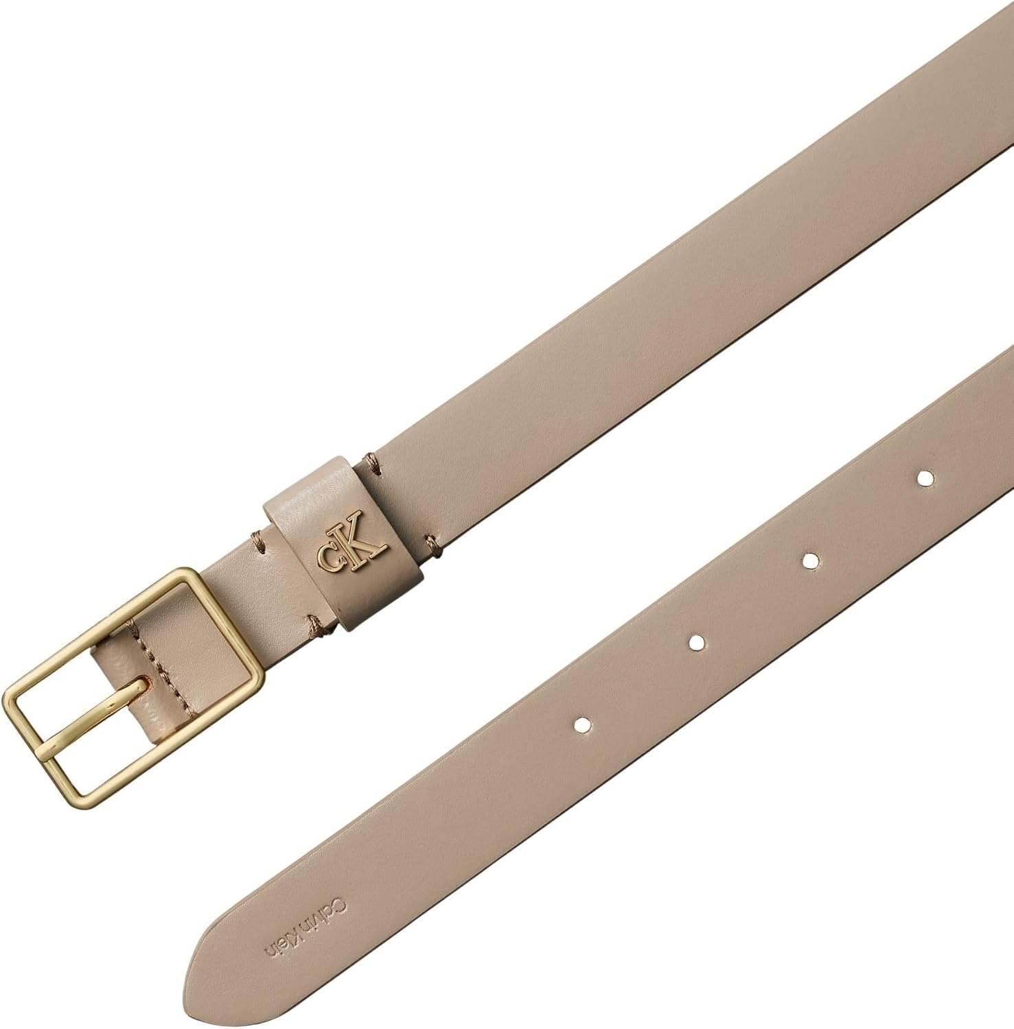 Detalle de Calvin Klein Donna Cintura Square Buckle Loop con logo, larghezza 2,5 cm