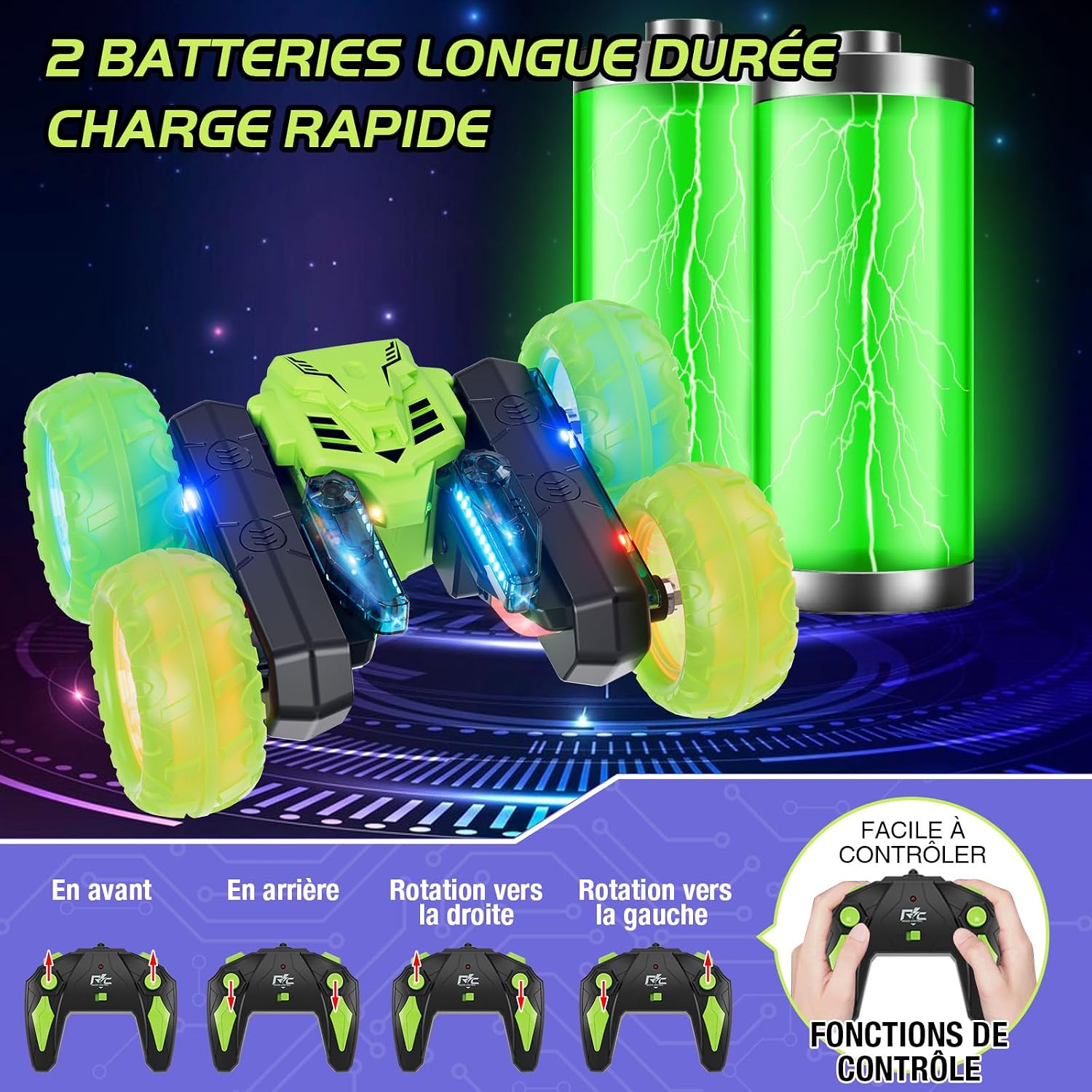 Thumbnail 5 de Amicool Voiture Télécommandée Vert 4WD