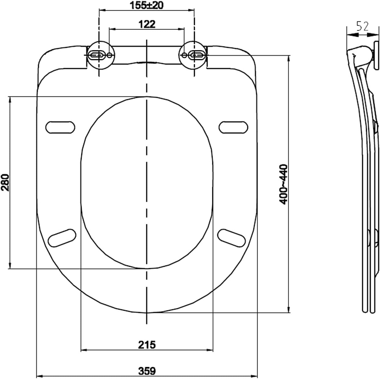 Thumbnail 6 de Dombach Aliano Coperchio Water slim bianco universale con soft-close, rimovibile antibatterico in duroplast