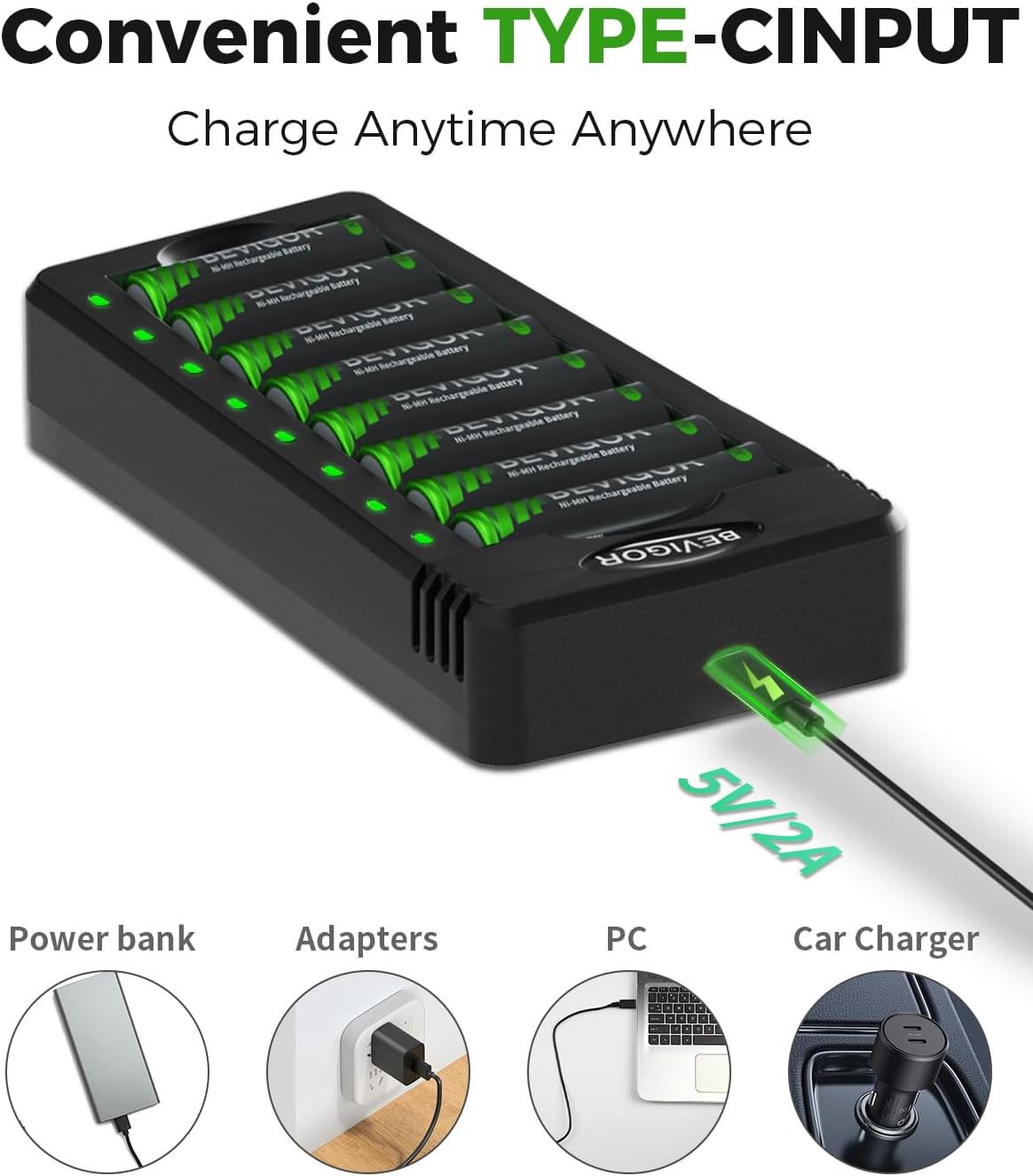 Thumbnail 4 de BEVIGOR AA & AAA Rechargeable Battery Set