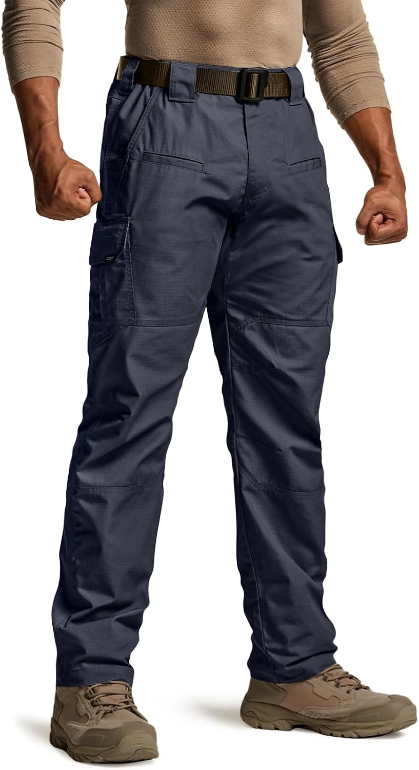 Detalle de CQR TLP117 Men's Tactical Pants, Water-Resistant Ripstop Cargo Design
