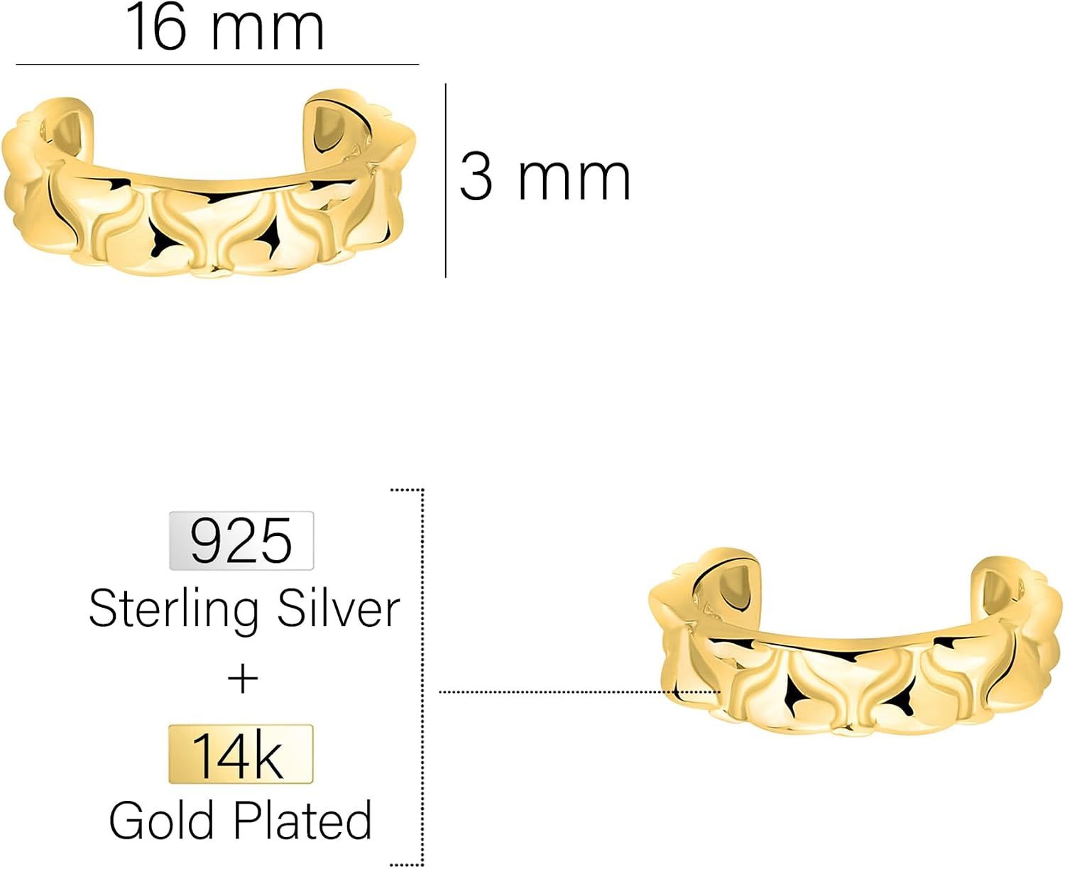 Thumbnail 3 de SOFIA MILANI Herz Ear Cuff 925 Silber