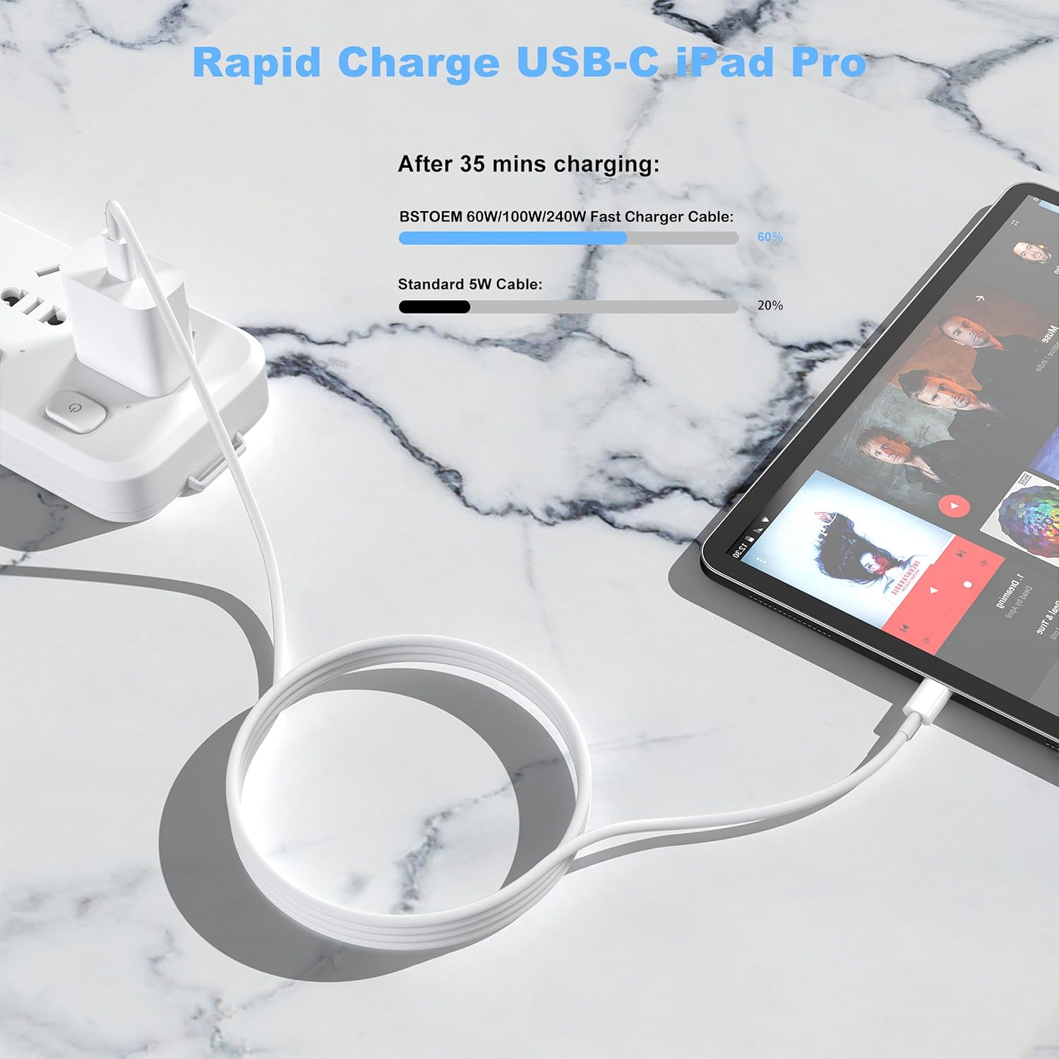 Thumbnail 6 de USB C to C Charging Cable 2-Pack 10ft ⚡