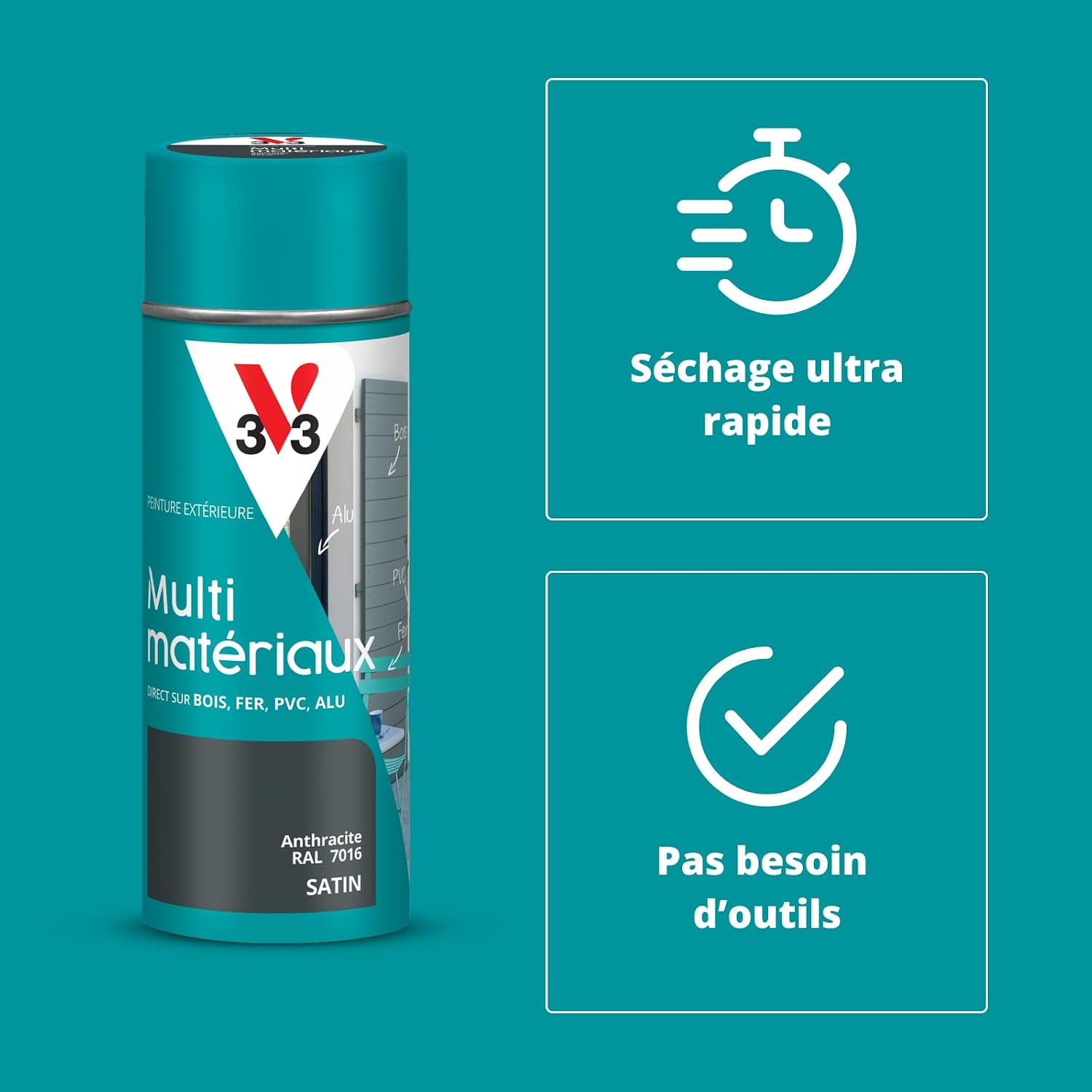Thumbnail 4 de V33 Bombe Extérieure Multi-matériaux 400ml