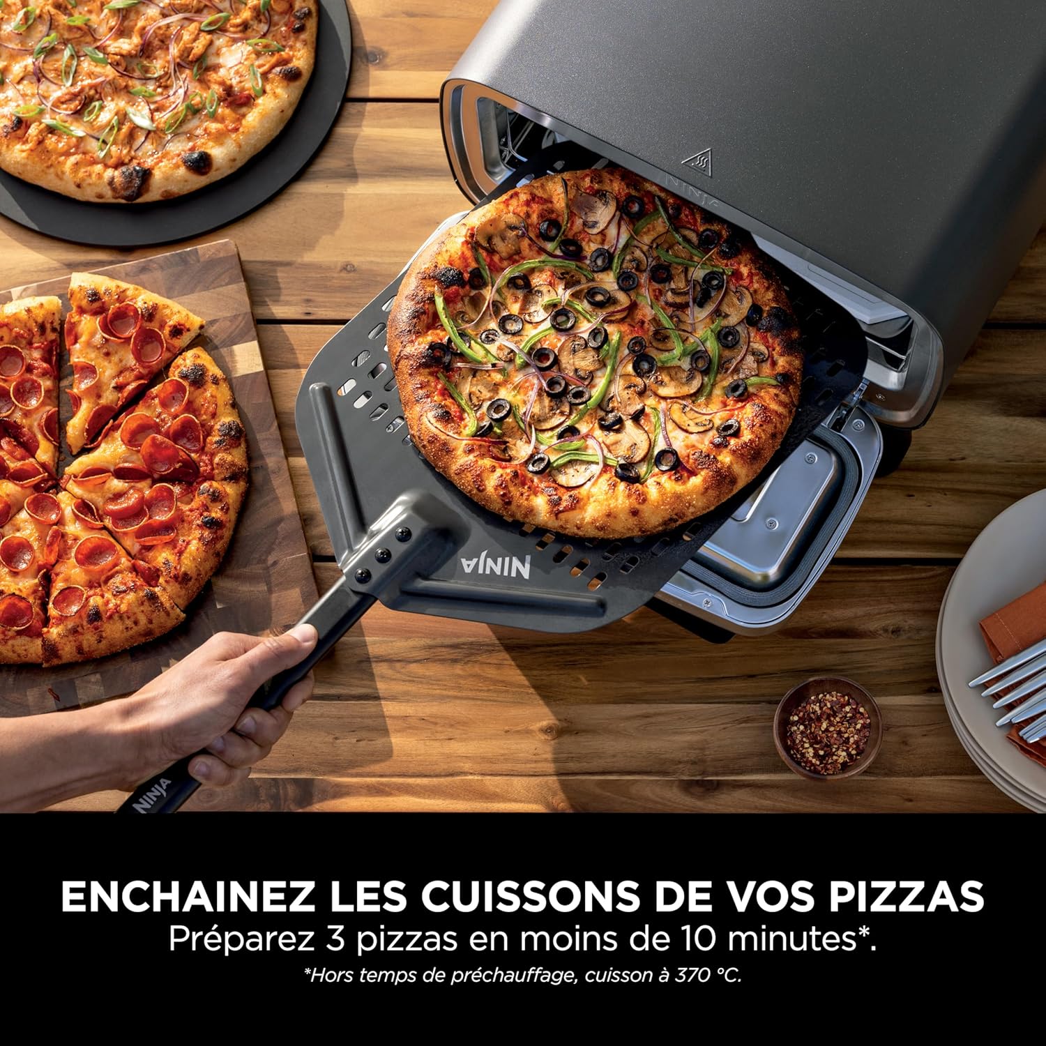 Thumbnail 4 de Ninja MO201EU four à pizza 4 modes