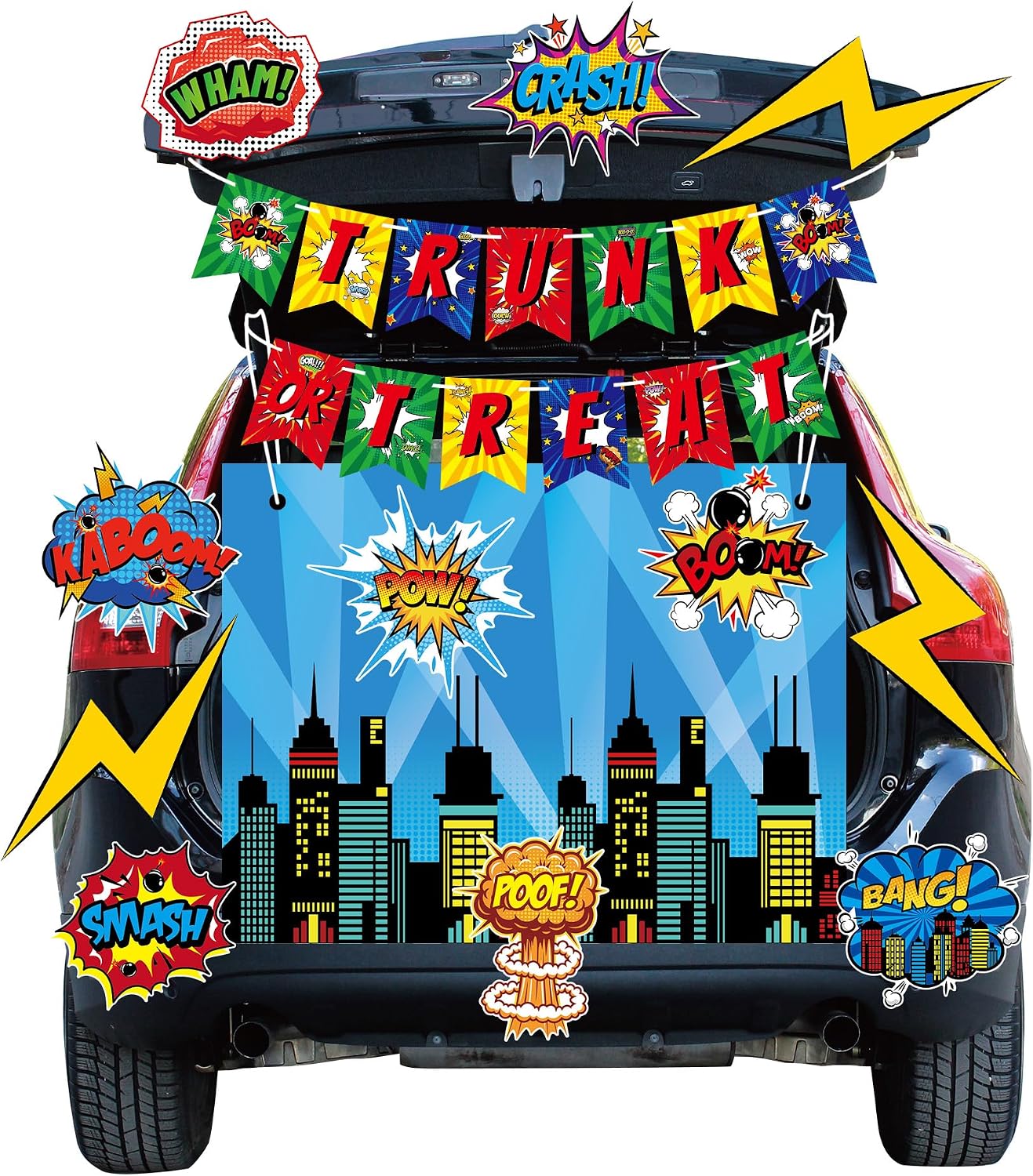 Detalle de Xutengy Halloween Car Decorations Kit, Polyester