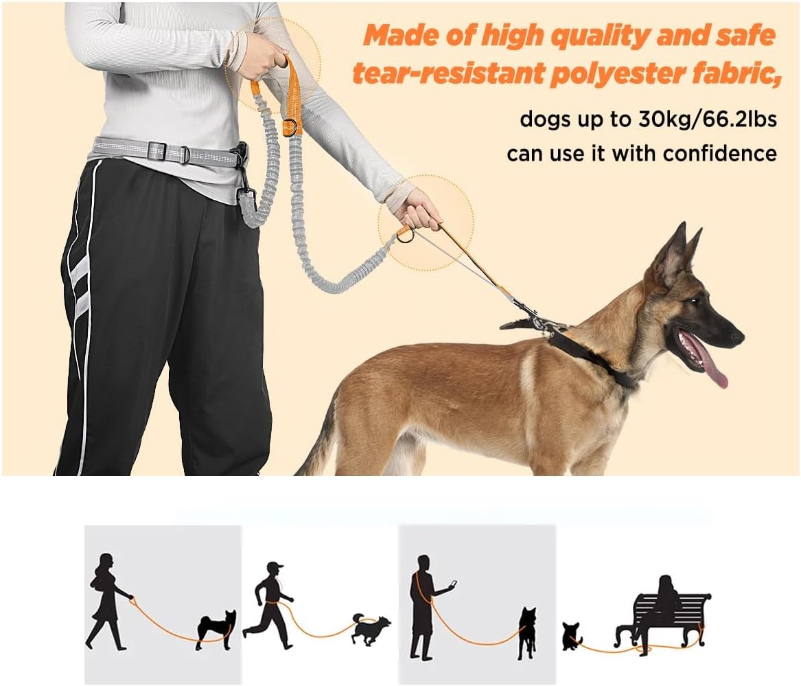 Thumbnail 4 de Hurluksi Hand Free Dog Waist Lead with Retractable Bungee ๐