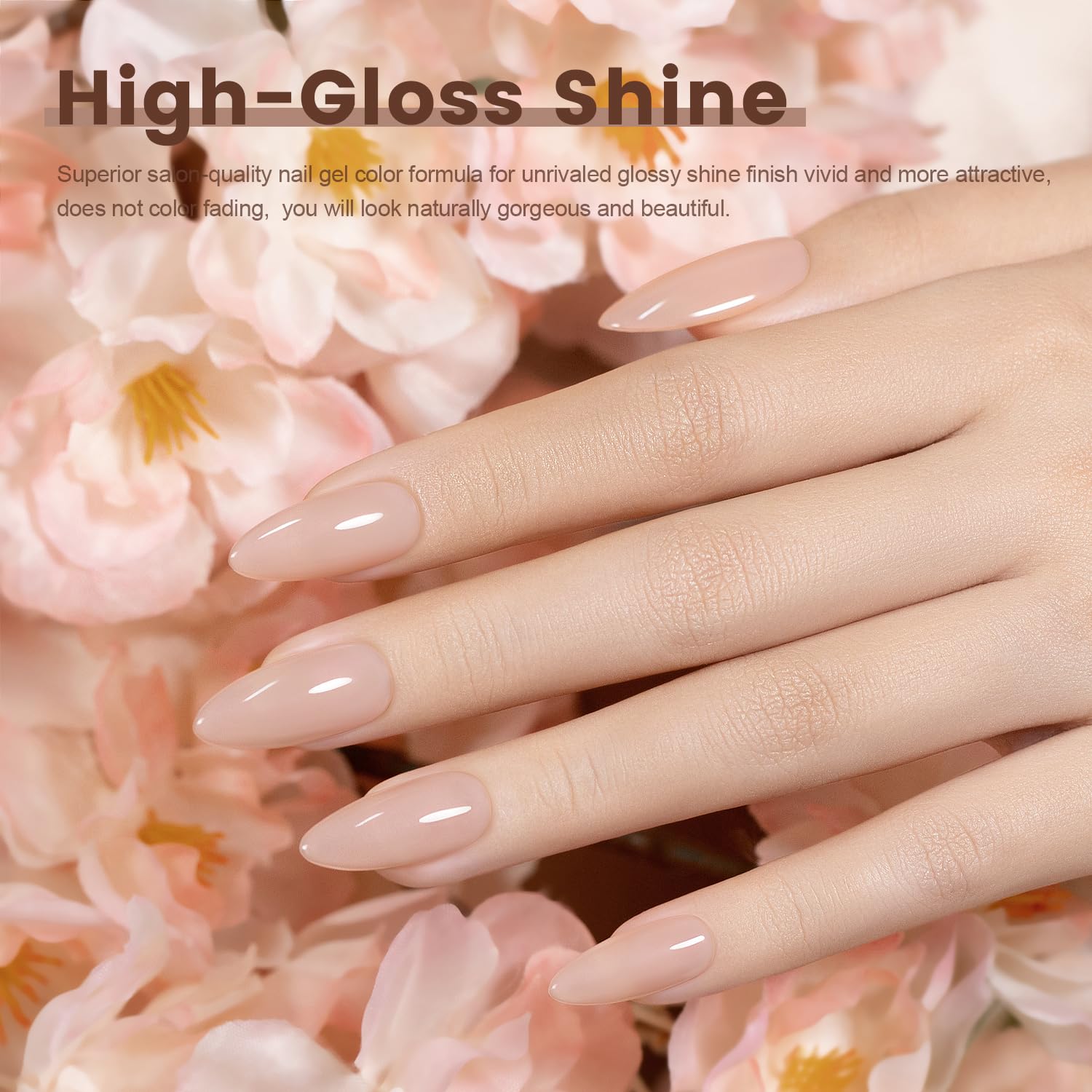 Thumbnail 1 de RARJSM Eggshell Pink Nude Jelly Gel Nail Polish (15ml) — Sheer Neutral Pink, UV/LED Soak-Off Gel for DIY Manicures