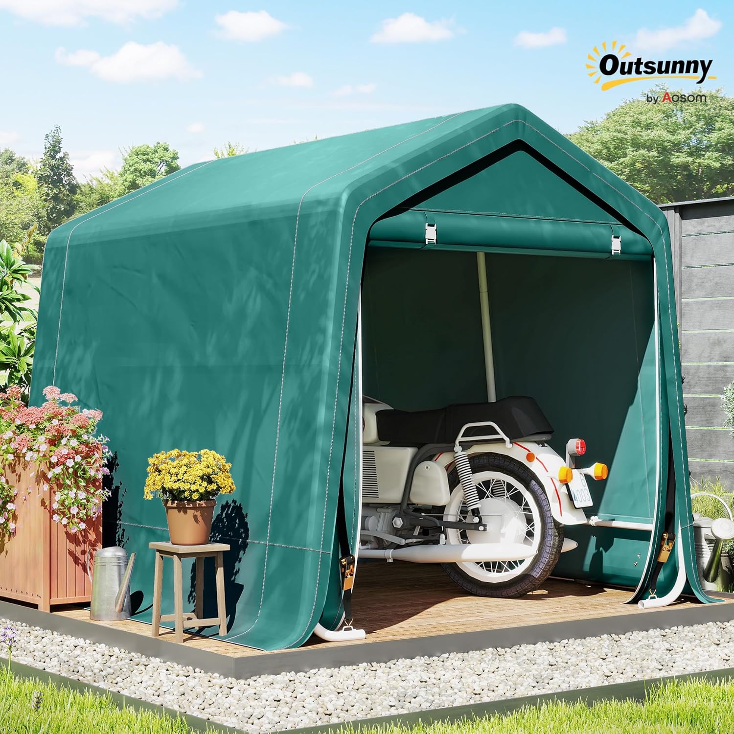 Thumbnail 1 de Outsunny Carpa de Jardín 2,4x2x2 m