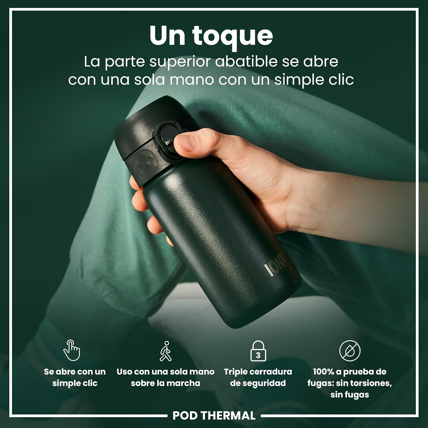 Detalle de ION8 Botella Térmica Niños Acero Inoxidable 320ml 🚰