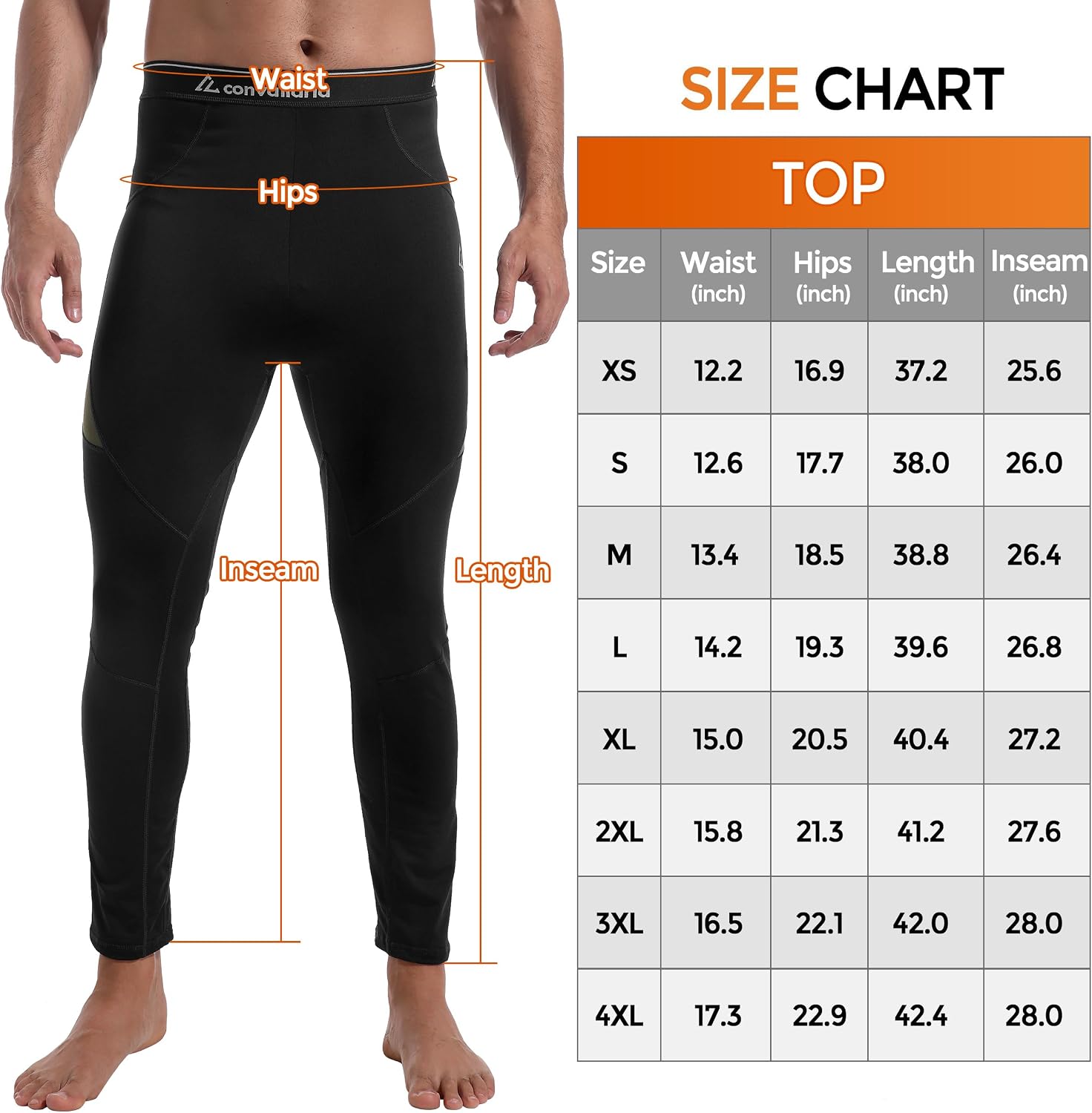 Thumbnail 4 de CL convallaria Men's Thermal Pants 2PC or 4PC fleece-lined long johns