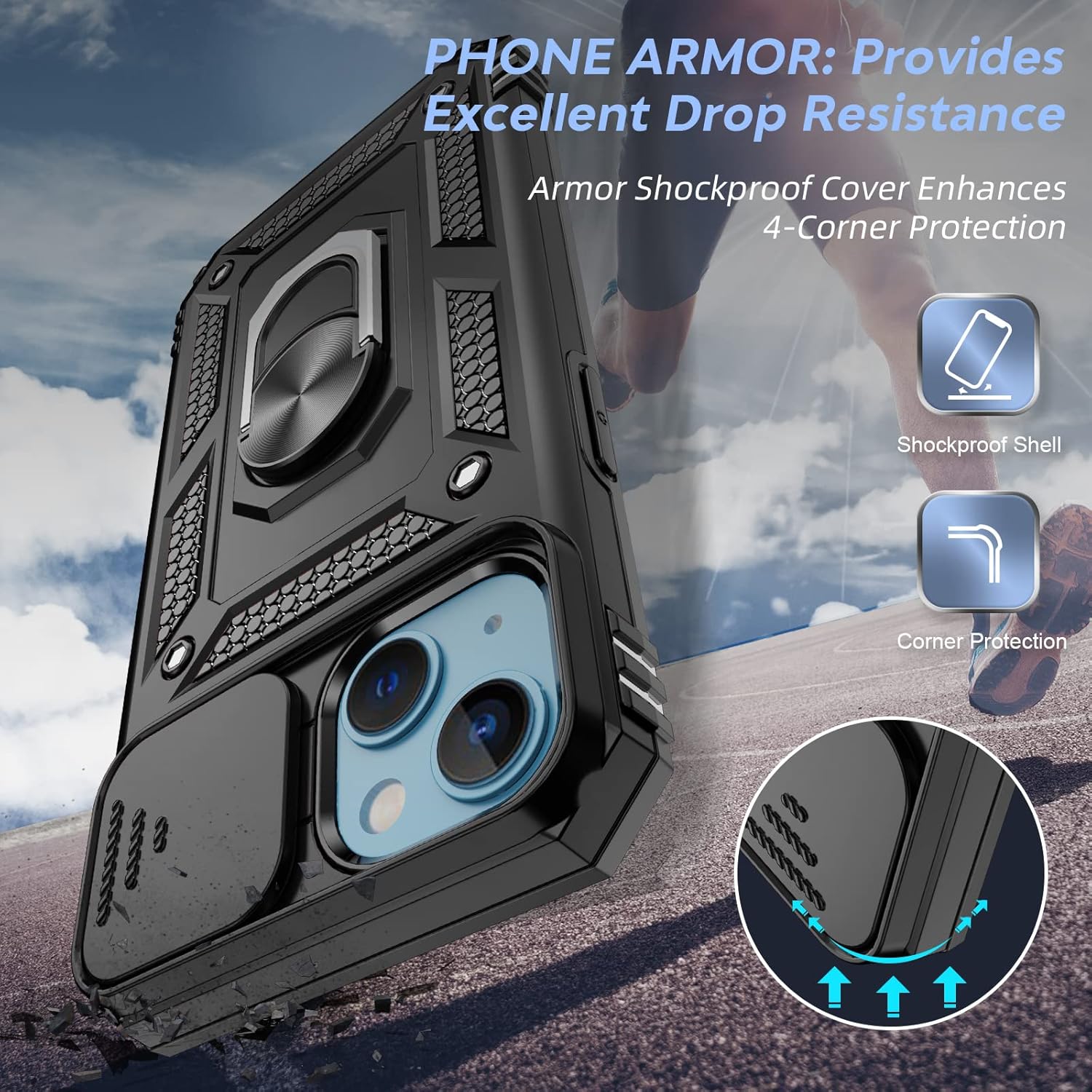 Thumbnail 3 de LeYi iPhone 13 6.1" Case with Camera Slide