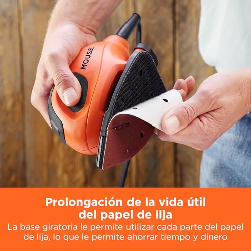 Thumbnail 5 de Black+Decker BEW230BC-QS Lijadora de Detalle Mouse 55 W: kit completo con 15 accesorios y bolsa