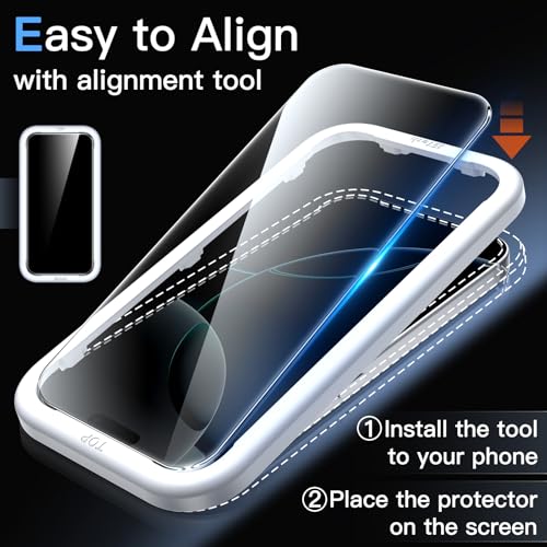 Thumbnail 3 de JETech Pellicola Protettiva per iPhone 16 Pro (3 pezzi) – protezione premium 9H e installazione facile