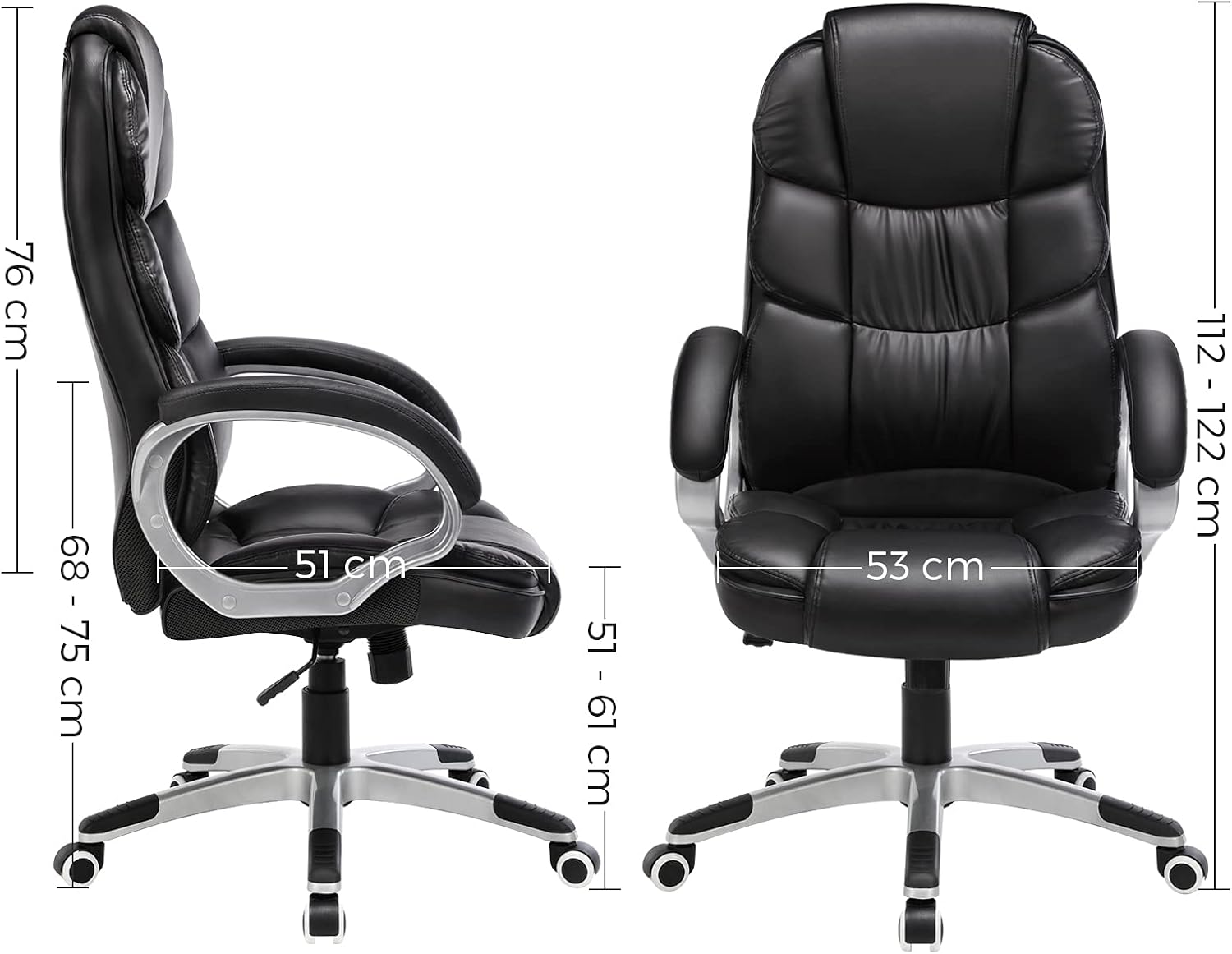 Thumbnail 2 de SONGMICS OBG22BUK Executive Office Chair 150 kg