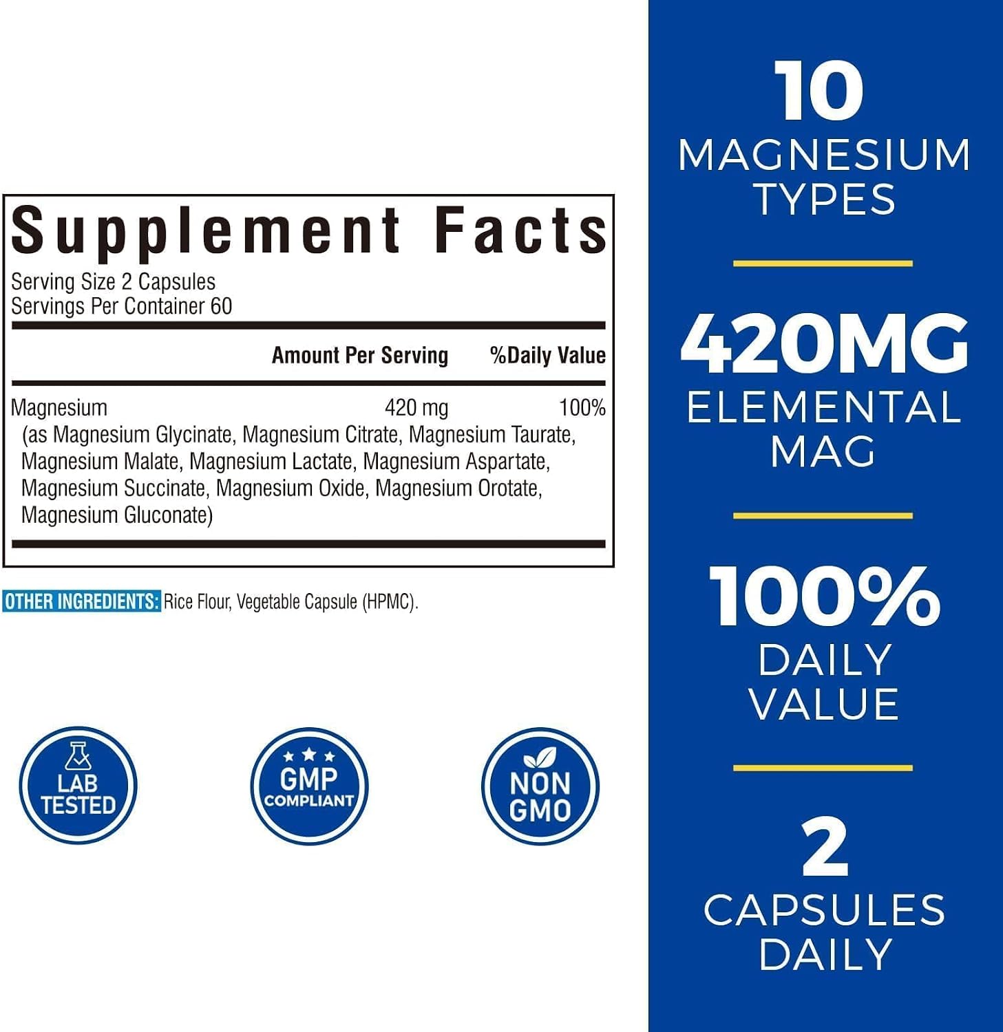 Detalle de Vitalibre for Women 7 10-in-1 Magnesium Complex, 420 mg, 120 Capsules