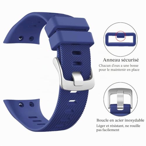 Thumbnail 2 de Vozehui Bracelet Silicone Compatible Garmin Forerunner 45 – Remplacement féminin et masculin