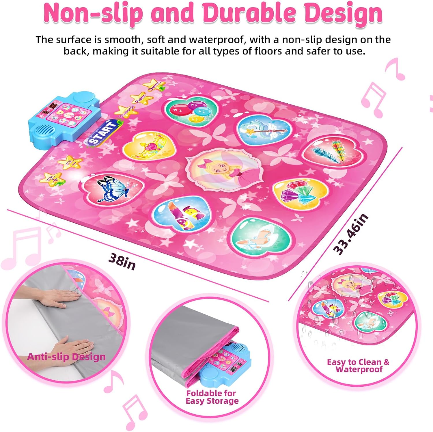 Thumbnail 4 de LZFYMXOK Dance Mat for Kids 3-12 – 9-Button Electronic Dance Pad with 3 Modes and LED Score