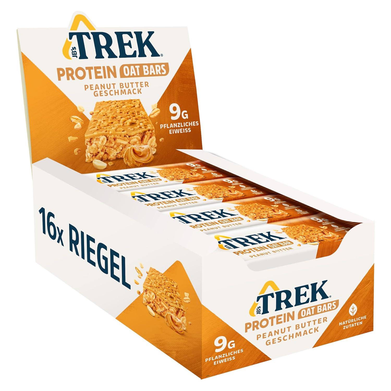 Detalle de JB's TREK Protein Haferriegel Cocoa Oat – 16x50 g (800 g)