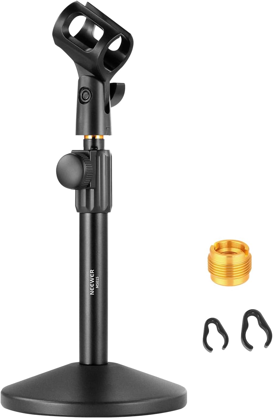 Detalle de NEEWER MS015 Desk Microphone Stand, Adjustable Metal Tabletop Mount