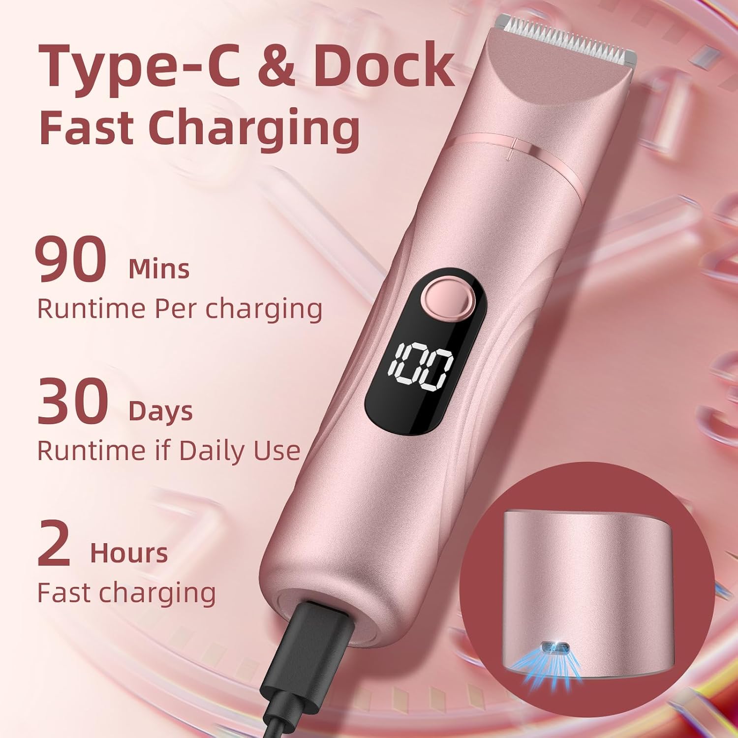 Detalle de Lady Shavers for Women 3-in-1: Painless Bikini Trimmer and Razor Shaver with Facial Hair Removal and Nose Hair Trimmer (PBT001)