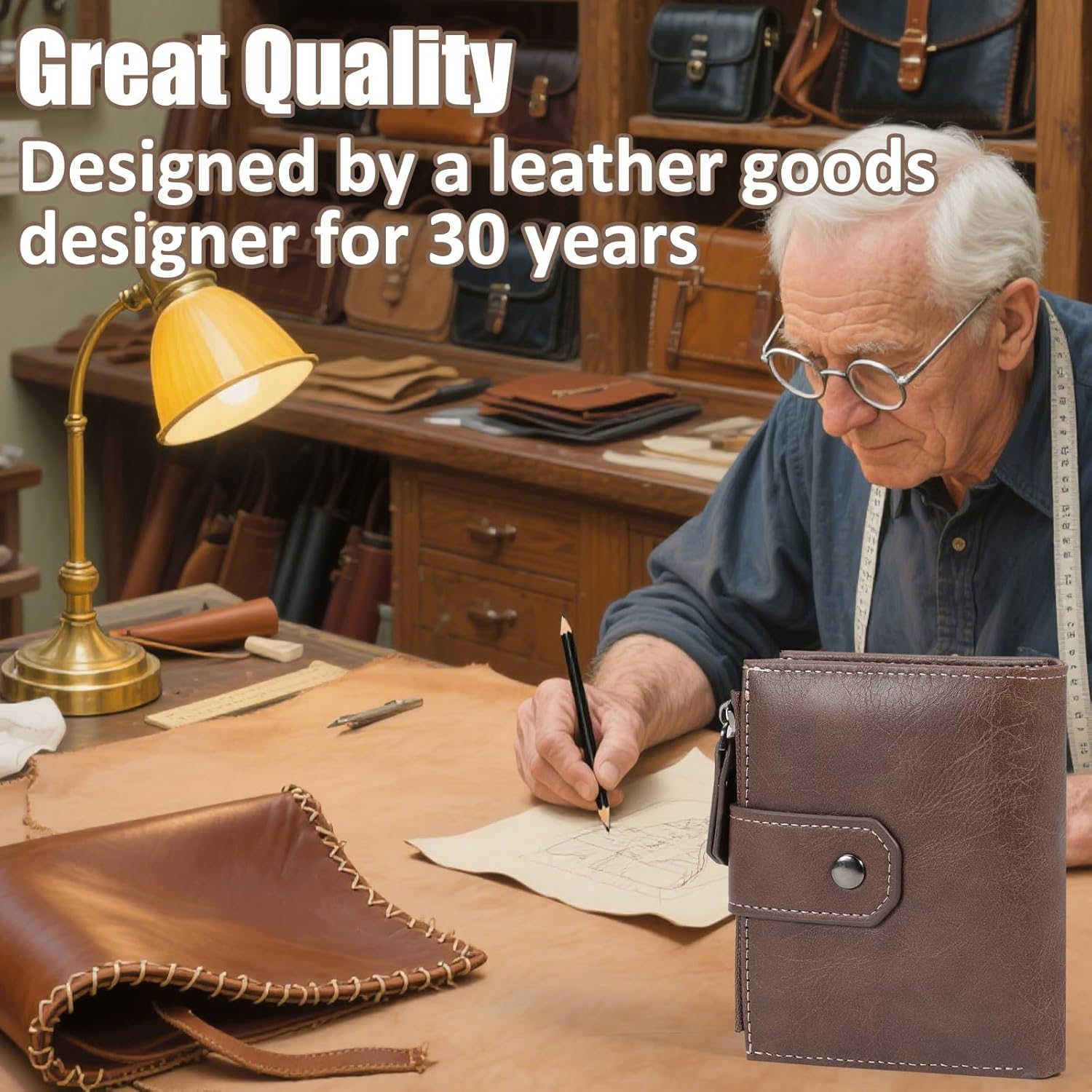 Thumbnail 4 de DASKING 16‑in‑1 leather RFID wallet for men 👛
