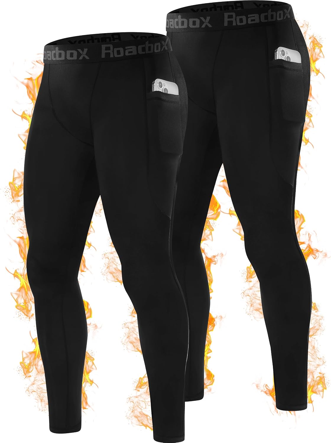 Detalle de Roadbox Thermal Compression Pants Men running tights