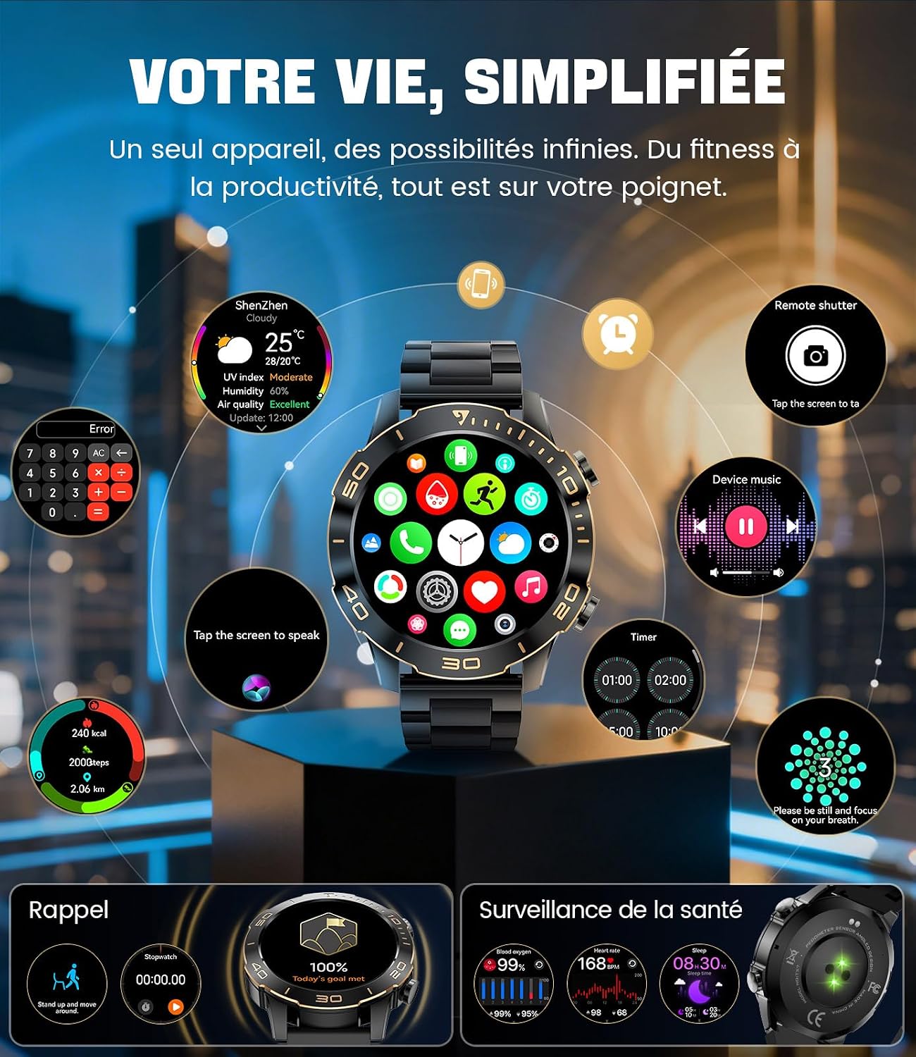 Thumbnail 4 de BENYAR SMART TX7 Montre 1,43" AMOLED