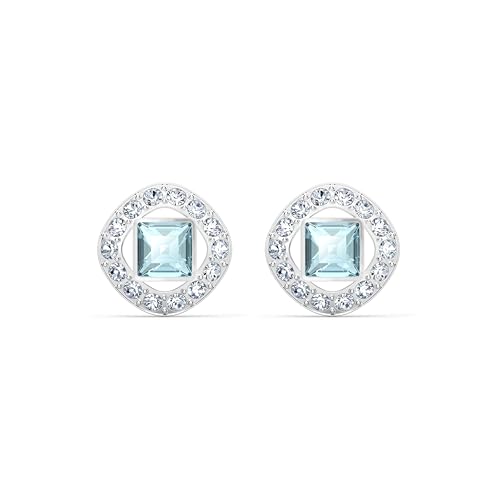 Detalle de Swarovski Orecchini a lobo Una Angelic, Blu – placcato rodio con cristallo centrale blu