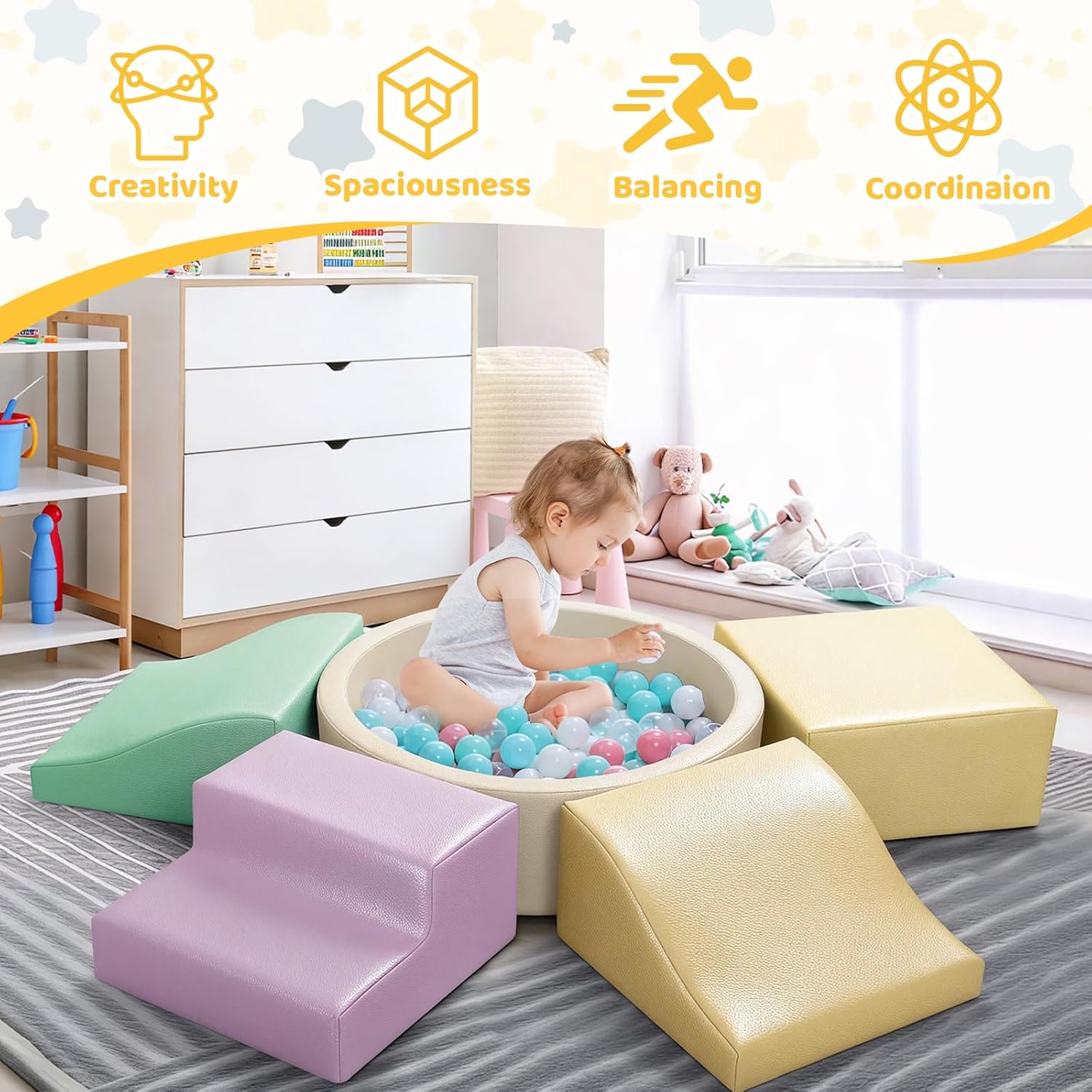 Thumbnail 5 de Foam Climbing Blocks 5-Piece for Toddlers