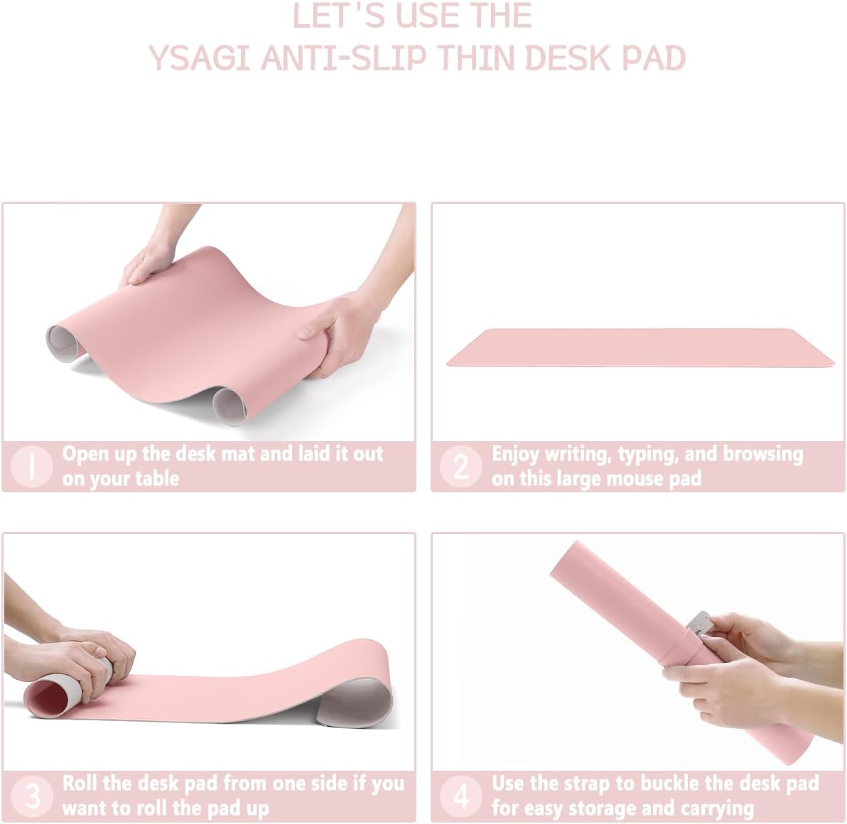 Thumbnail 5 de YSAGi Schreibtischunterlage Mauspad 80x40 cm