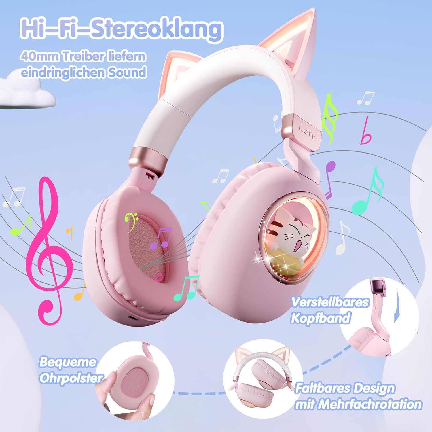 Thumbnail 3 de Sunvito Kinder Kopfhörer Bluetooth 5.4