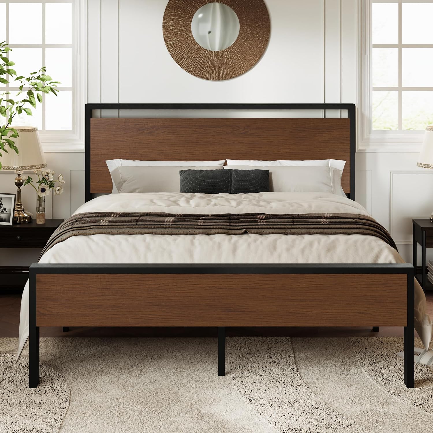 Detalle de Allewie Bed Frame, Queen Size