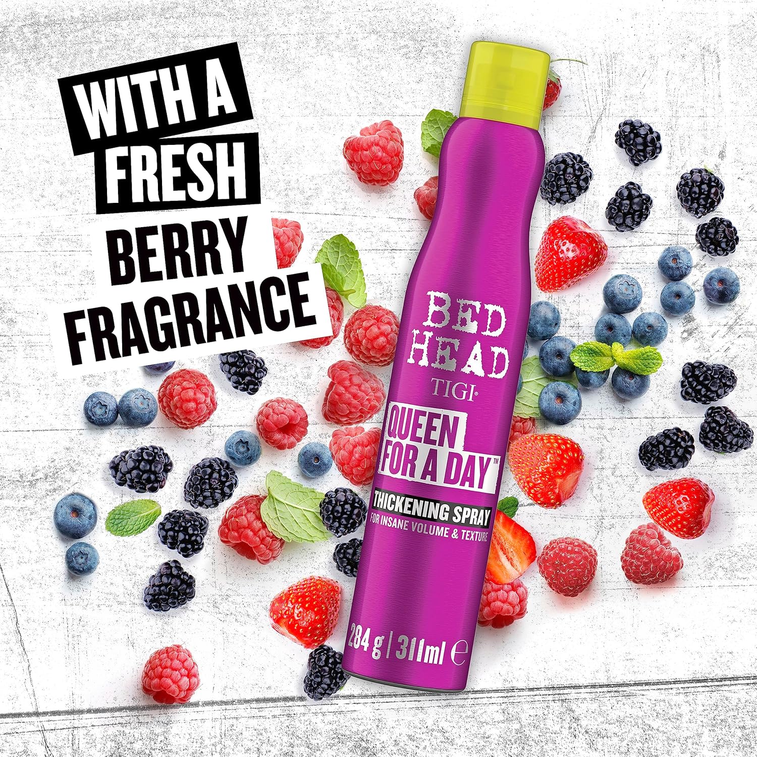 Detalle de Bed Head by TIGI Queen For A Day Volume Thickening Spray per Capelli Fine