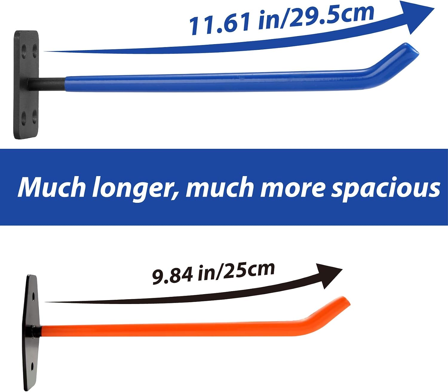 Detalle 2 de MHHO-WG Wall-Mounted Tire Rack, 4-Piece Blue Stainless Steel, 50 kg