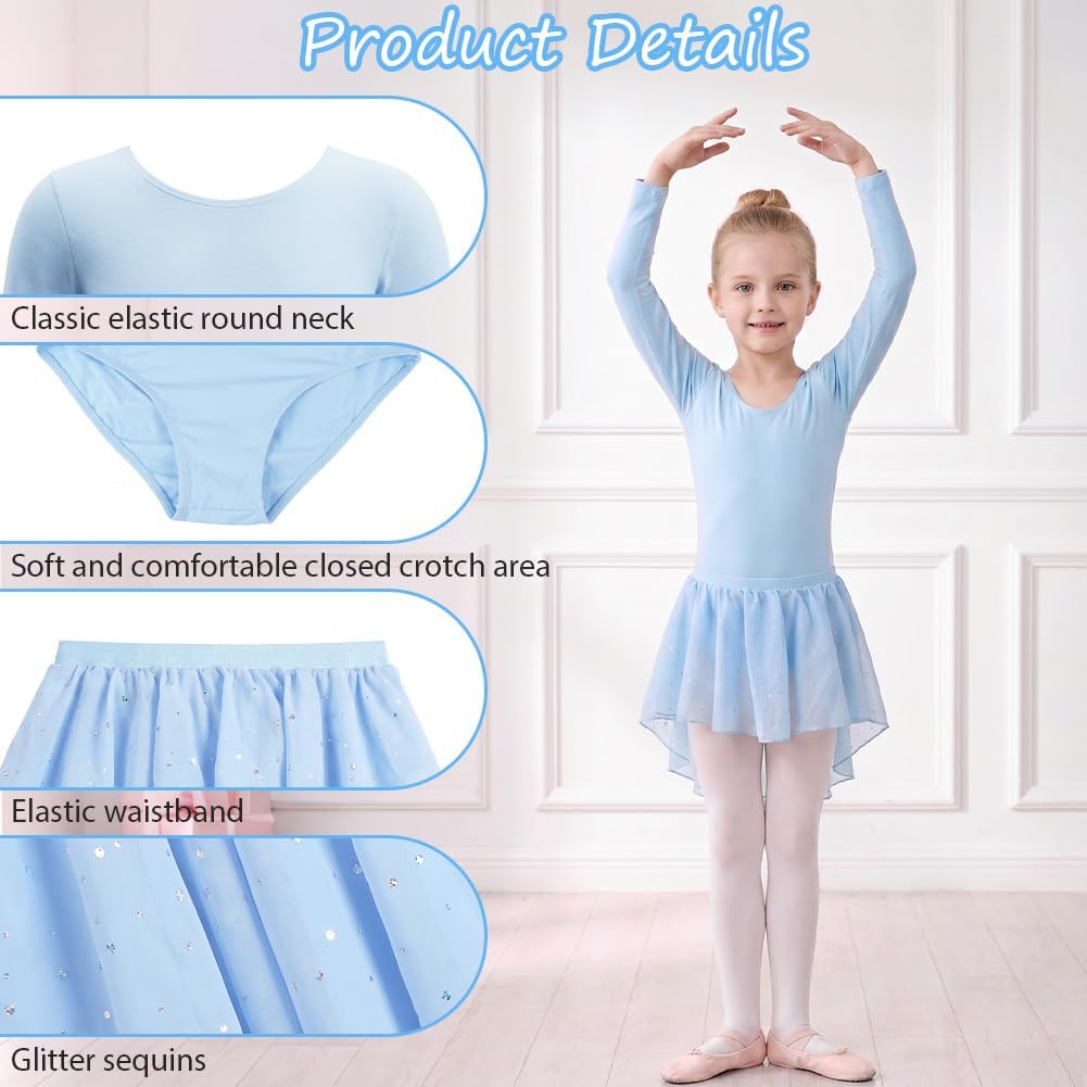 Thumbnail 2 de AOOWU 5773683 Girls’ Two-Piece Ballet Leotard with Sequin Tulle Skirt