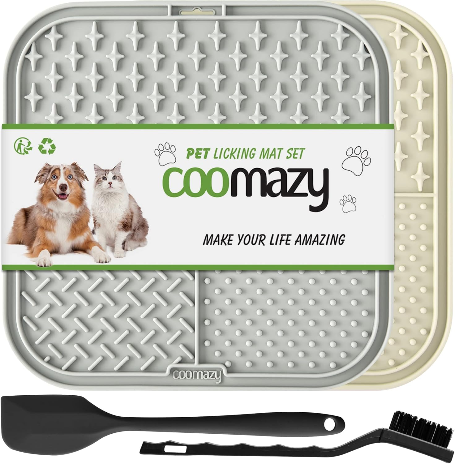 Coomazy Licky Mats 2-pack for slow feeding