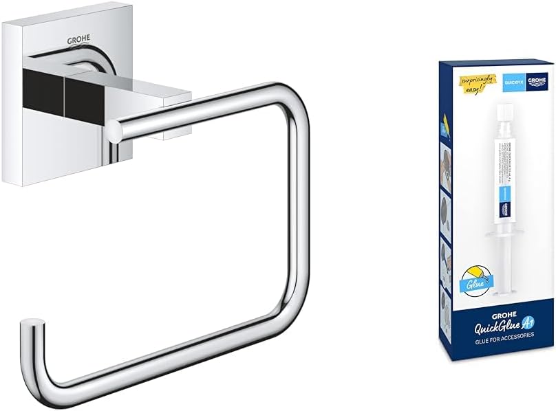 Thumbnail 5 de GROHE Start Cube Dérouleur de Papier Toilette Mural Sans Couvercle – Fixations cachées, Métal Supersteel (40978DC0)