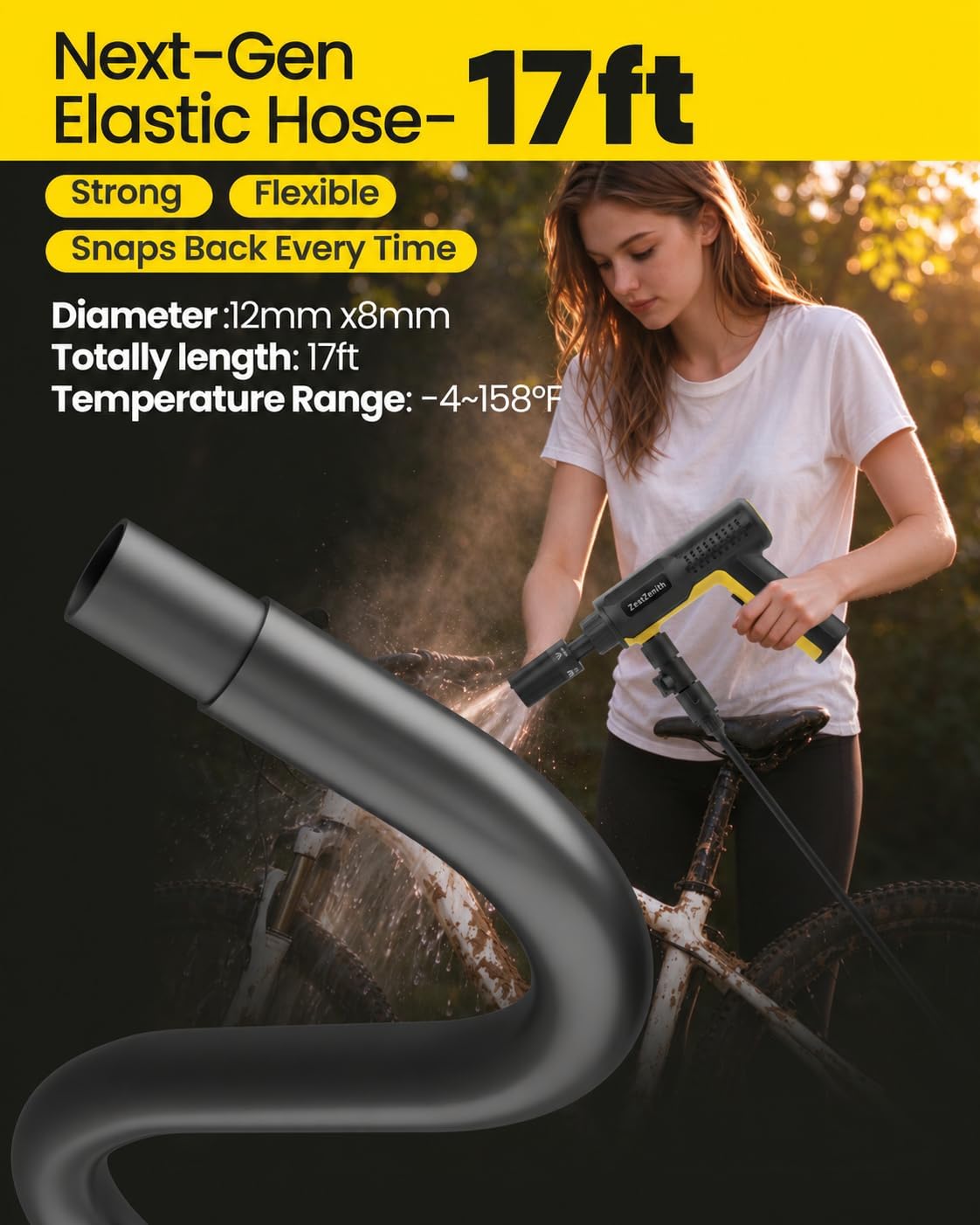 Thumbnail 6 de ZestZenith Foldable Cordless Pressure Washer, 1280 PSI, 5-in-1 Nozzle