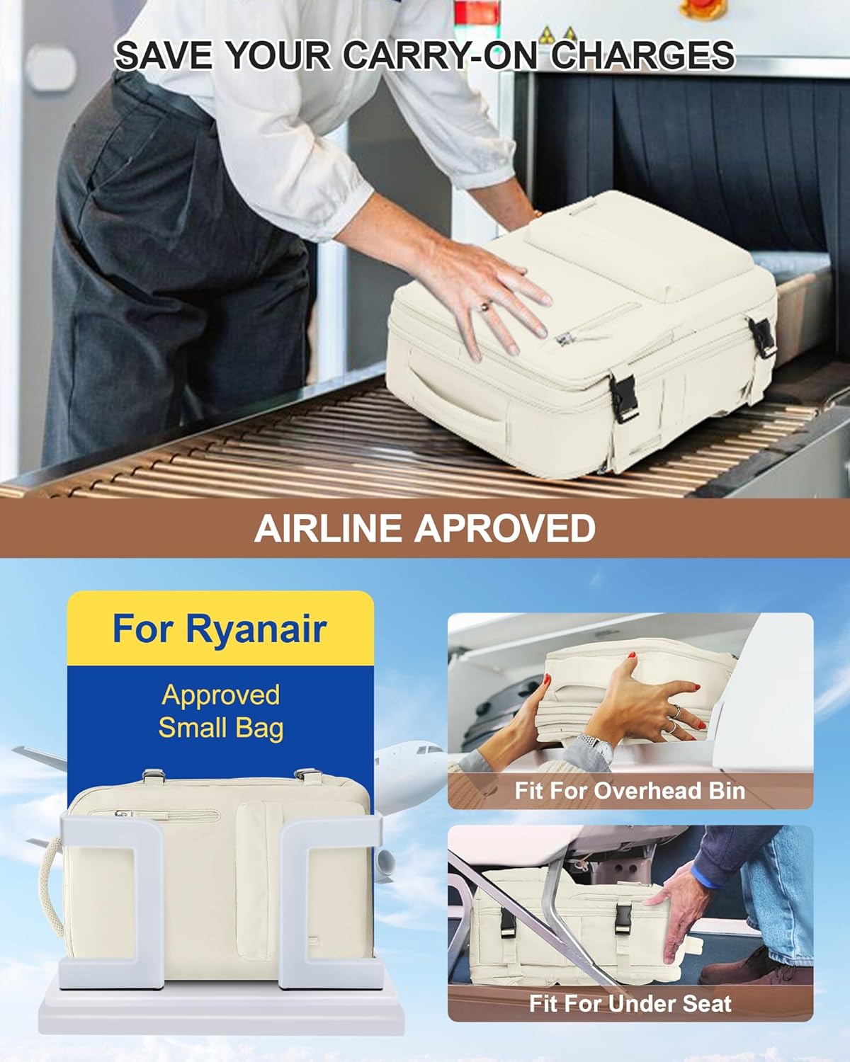 Thumbnail 2 de SZLX New Ryanair Cabin Size Bag 40x30x20 Backpack
