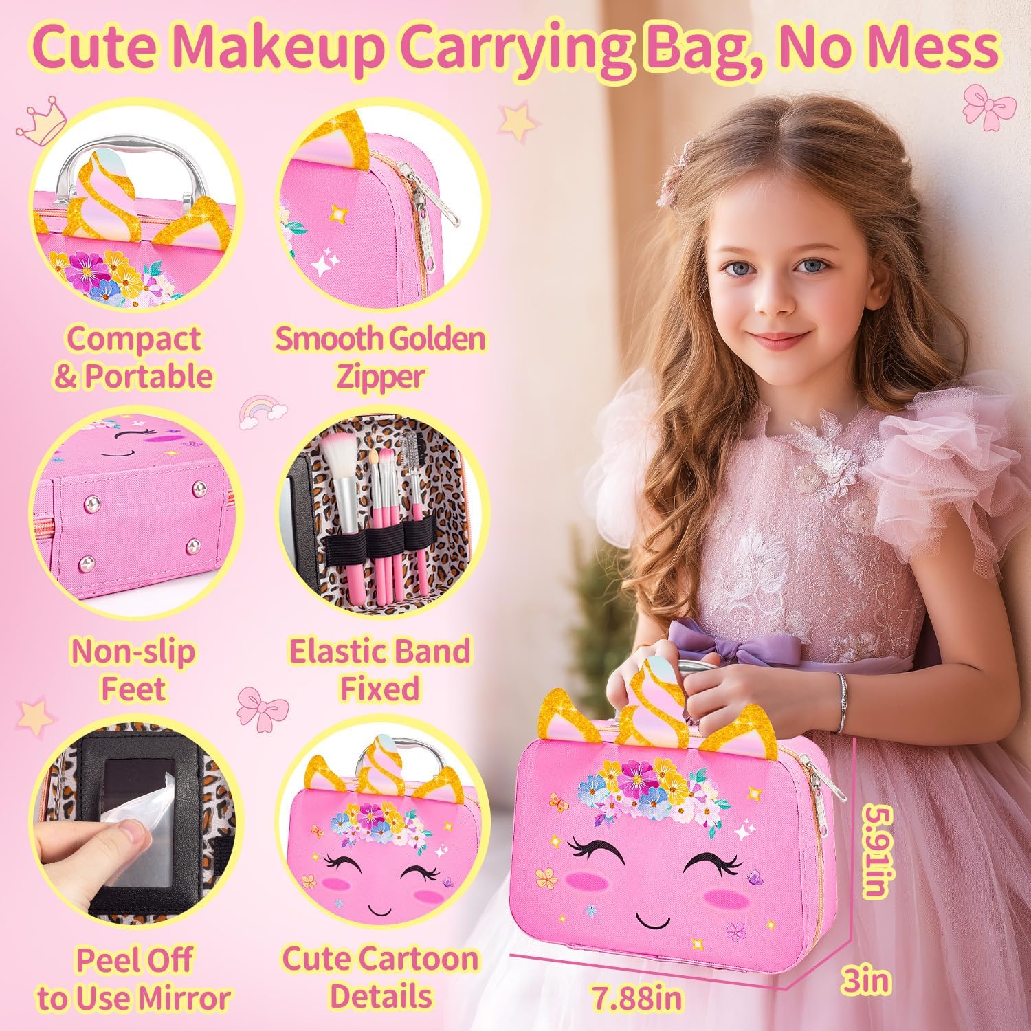 Detalle 2 de Hohosunlar Girls Makeup Set for Kids 3+