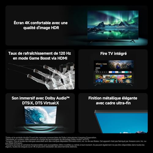 Detalle de XIAOMI TV F 50 : TV 4K UHD avec Fire TV OS8, Alexa intégrée et AirPlay pour Apple