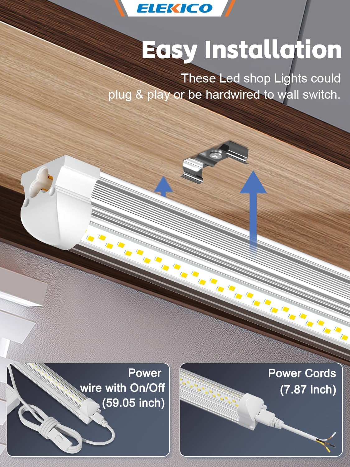 Detalle 2 de ELEKICO LED Shop Lights, 24-inch