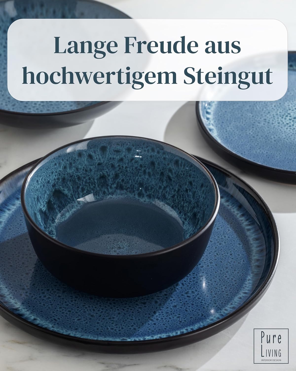 Thumbnail 5 de Steingut Kaffeetassen Ibiza 6‑teilig blau