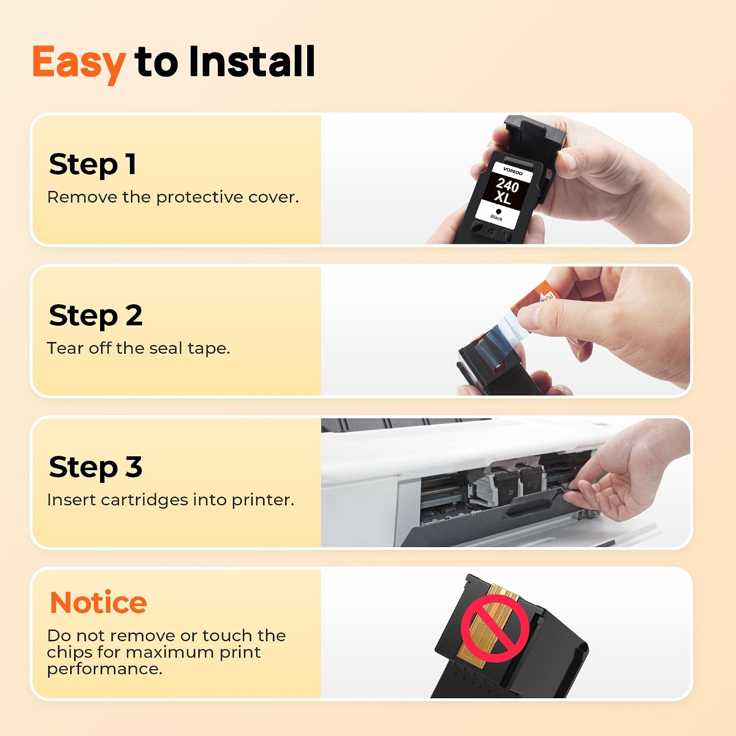 Thumbnail 4 de VOREDO PG-240XL/CL-241XL Ink Cartridges 2-Pack 🖨