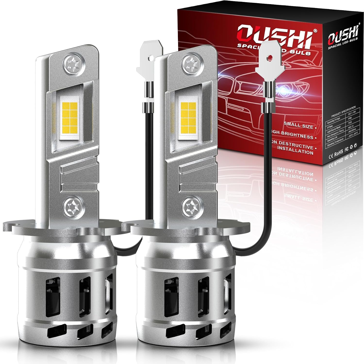 Detalle de OUSHI Lampadine LED H3 16000LM