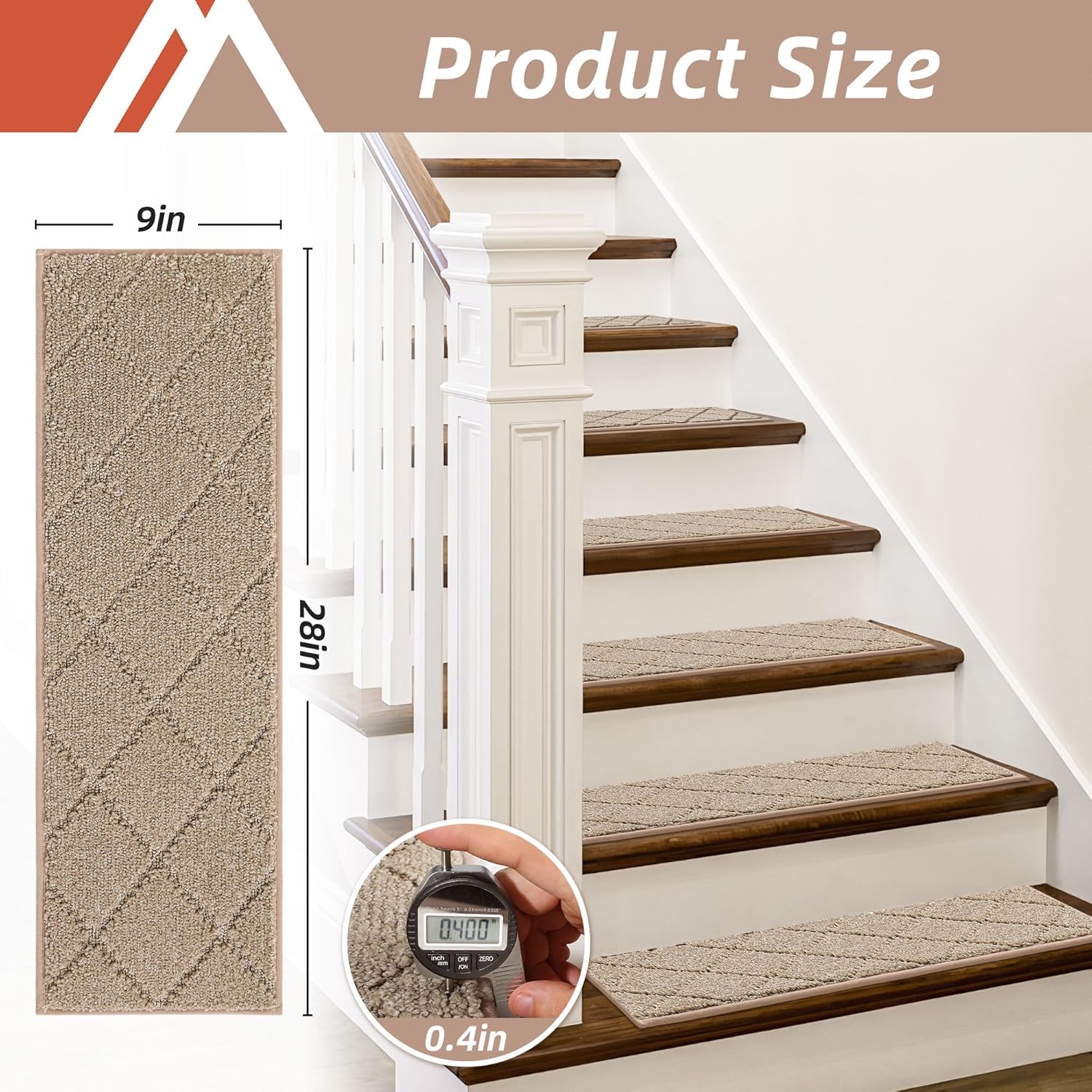 Thumbnail 6 de COSY HOMEER Stair Treads 28x9 in 🏠
