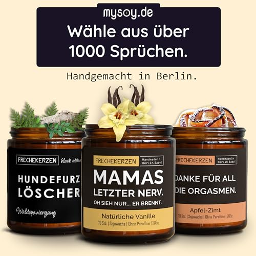 Detalle de PräsenteEnte Duftkerze für Hundeliebhaber, Waldduft aus Sojawachs