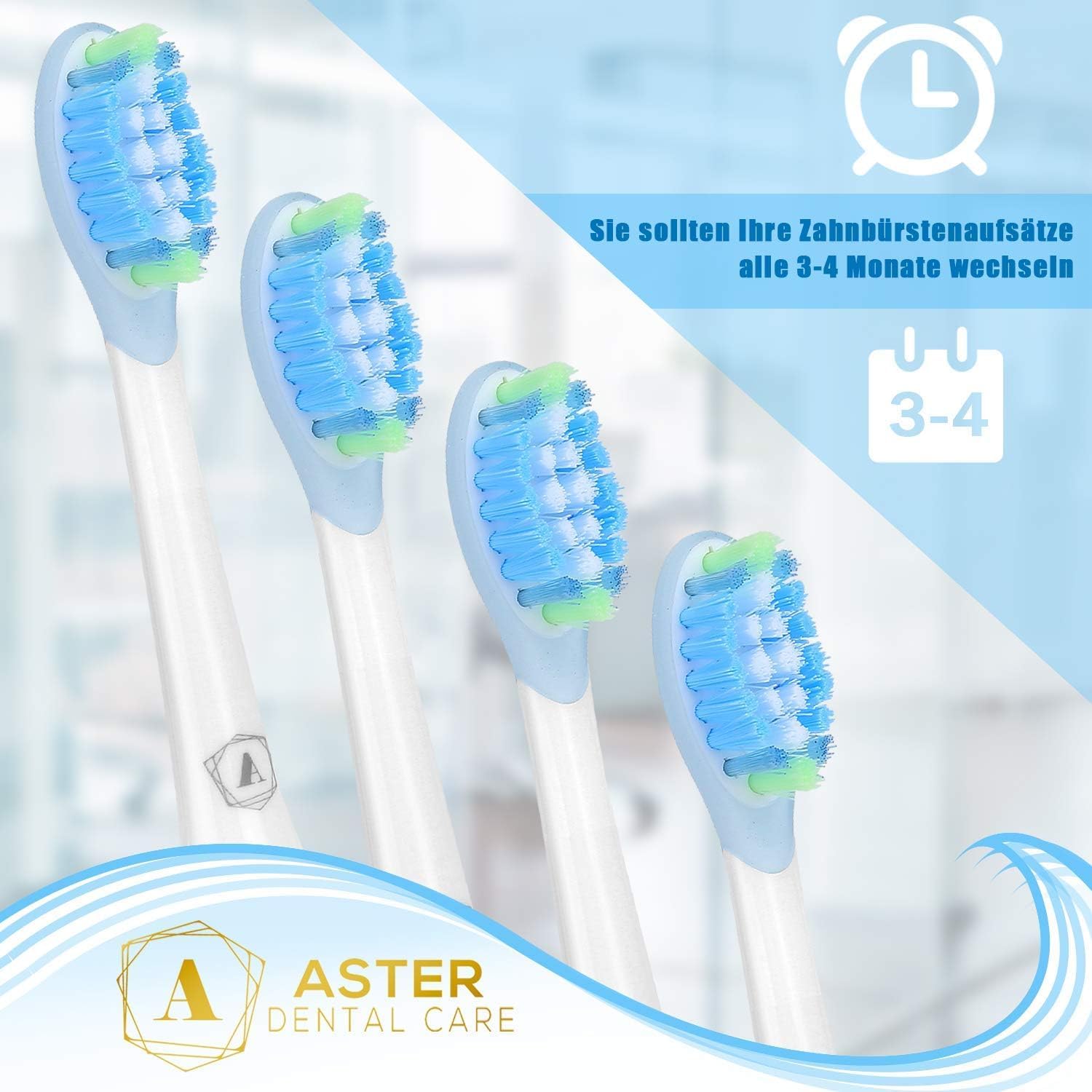 Detalle 2 de Aster Aufsteckbürsten 8 Stück kompatibel mit Philips Sonicare