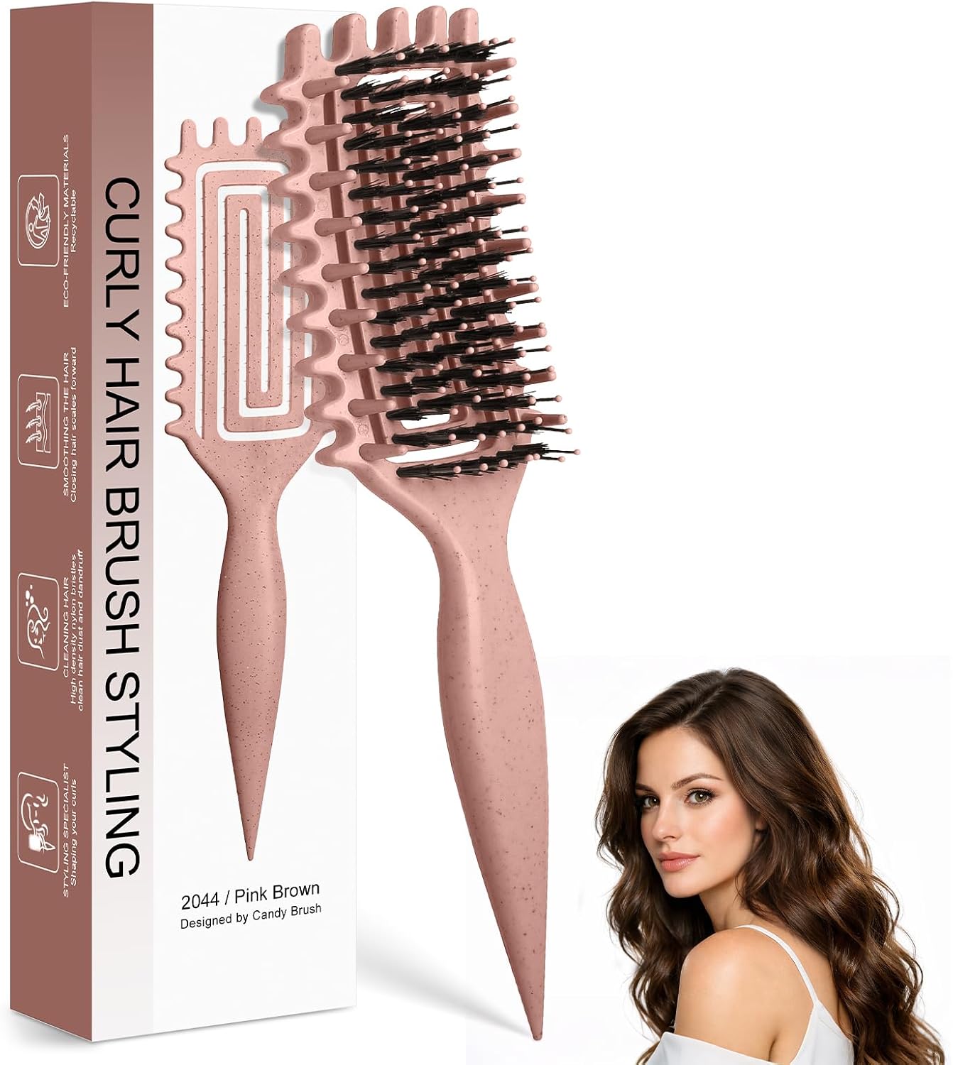 Detalle de Quenxe Curl-defining brush, ABS